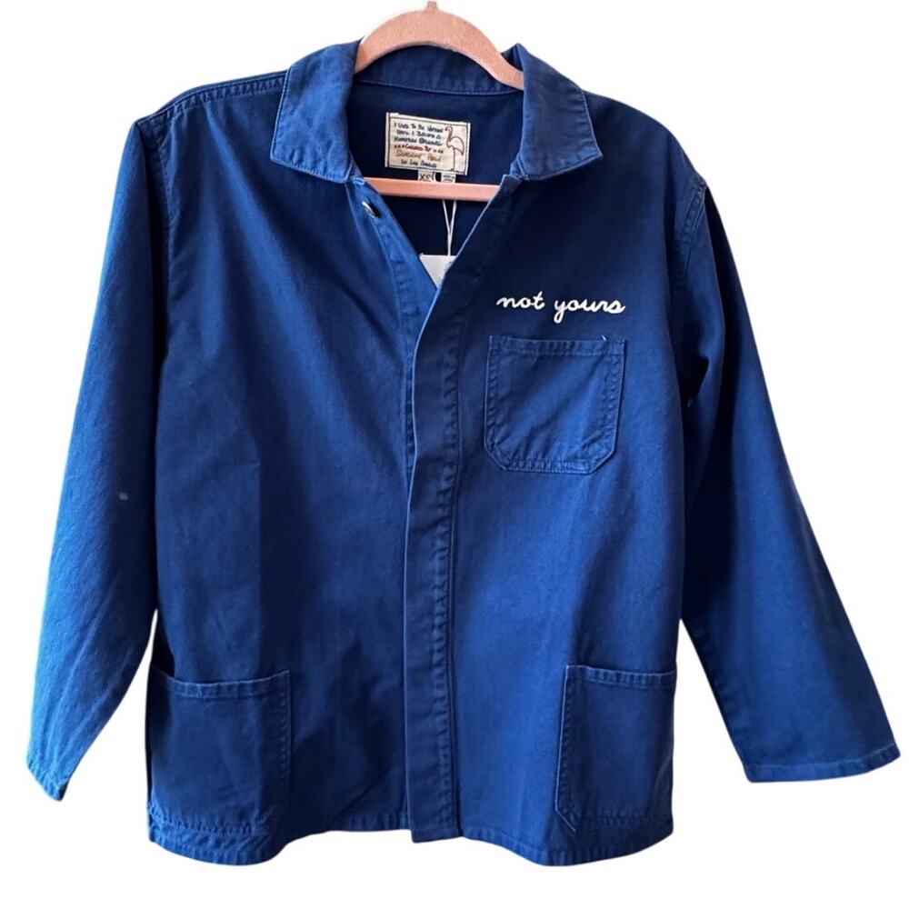 Free People x Sandrine Rose Women's Indigo Denim Oversized Chore Jacket Size XS